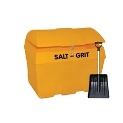 Slingsby Heavy Duty Salt and Grit Bin with Hasp Yellow 200L