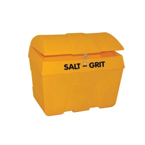 Slingsby Heavy Duty Salt and Grit Bin with Hasp Yellow 400L