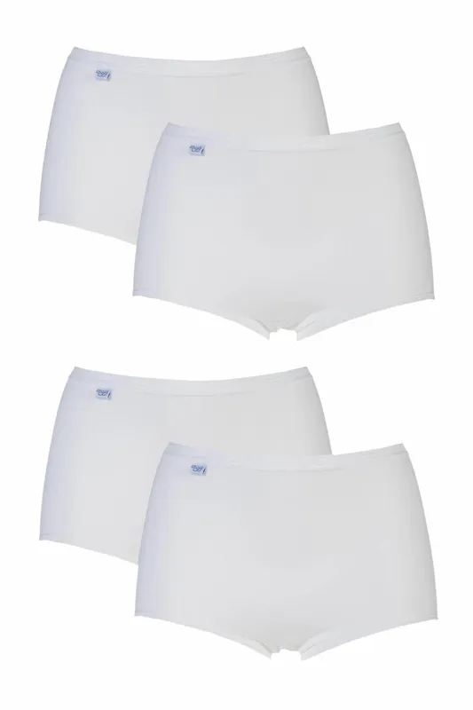 4 Pack White Basic Maxi Briefs Ladies 30 Ladies - Sloggi - White - Size: UK 30