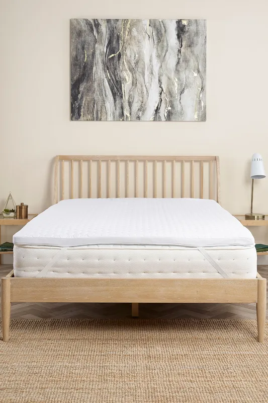 Slumberdown Airstream Mattress Topper in White Size: Double - White