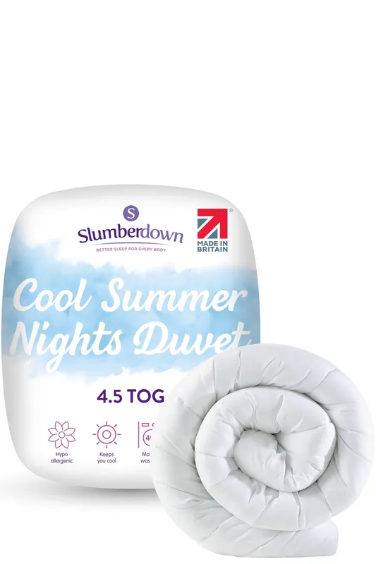 Slumberdown Cool Summer Nights 4.5 Tog Summer Duvet in White Size: Super King White Super King