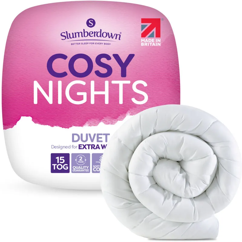 Slumberdown Cosy Nights Duvet, 15 Tog, Single