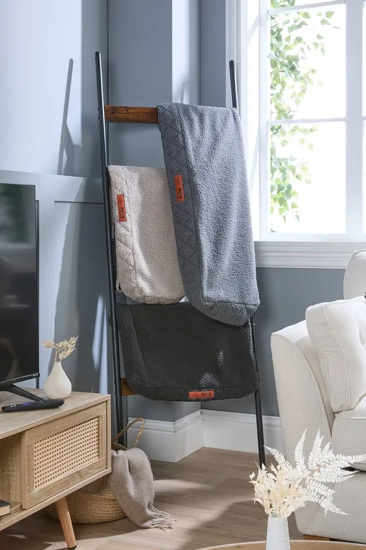 Slumberdown Paws for Slumber Sherpa Pet Bed Cover, Large in Grey - Grey - Size: L