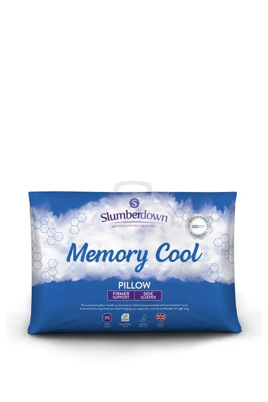 Slumberdown Memory Cool Pillow, Firm Support, 1 Pack