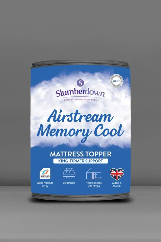 Slumberdown Airstream Memory Cool Mattress Topper, Firm Support, Single