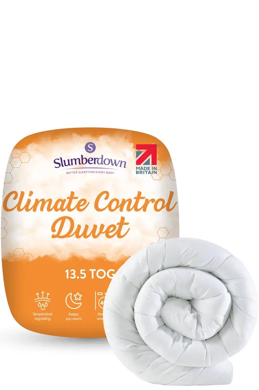 Slumberdown Climate Control 13.5 Tog Winter Duvet in White Size: Single White Single