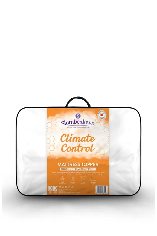 Slumberdown Climate Control Mattress Topper in White Size: King White King