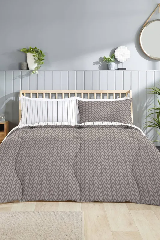 Slumberdown Coverless Comfort Neutral Abstract Duvet, 10.5 Tog, Single