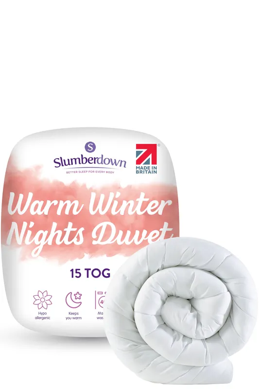 Slumberdown Warm Winter Nights 15 Tog Winter Duvet in White Size: Single - White - Size: Single