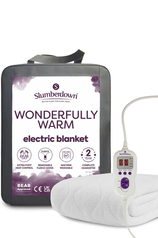 Slumberdown Wonderfully Warm Electric Blanket, Single