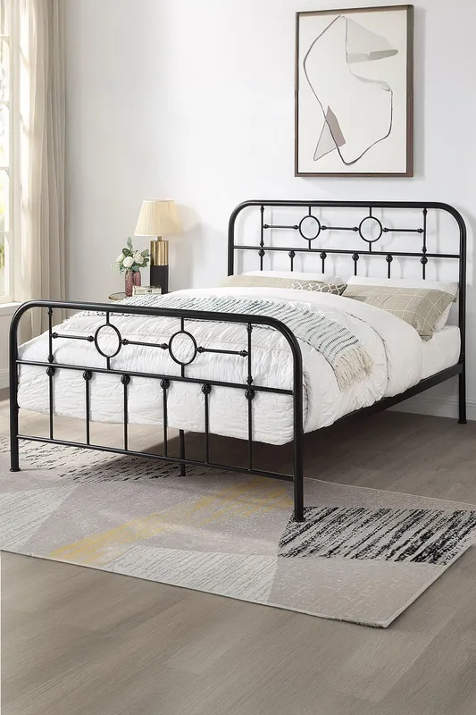 Slumberworx Ware Victorian Industrial Design Metal Bed Frame