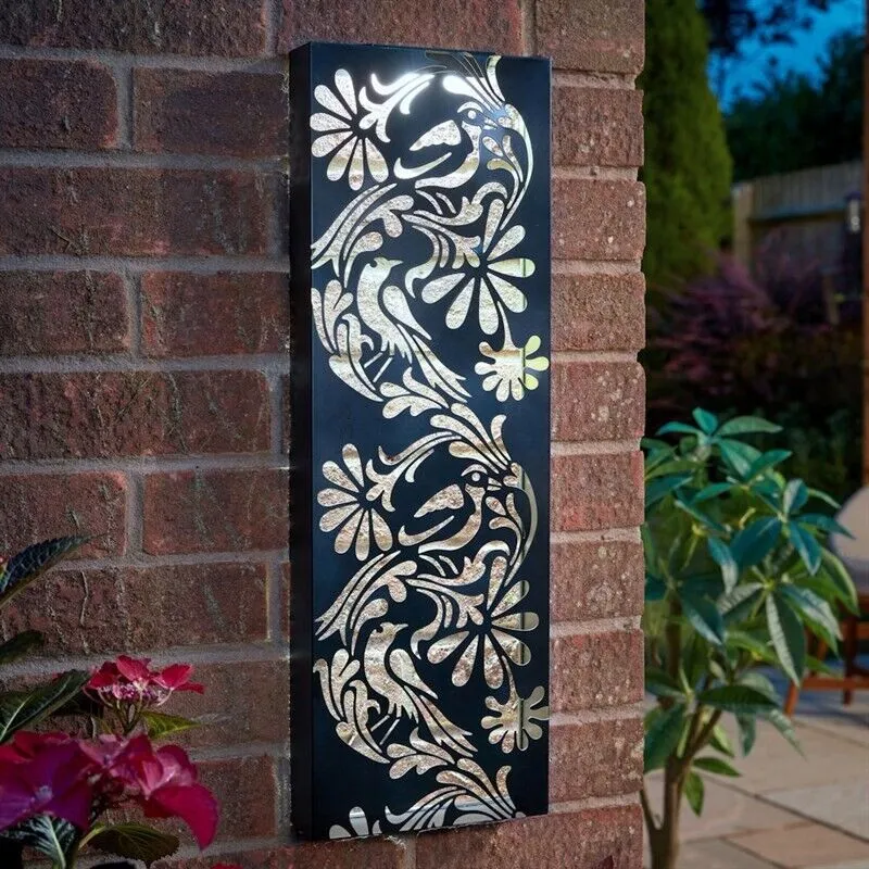 Garden Greatness Fauna Illumina Floral Solar Wall Art Panel Size: 1 Pack Multicolor 1 Pack