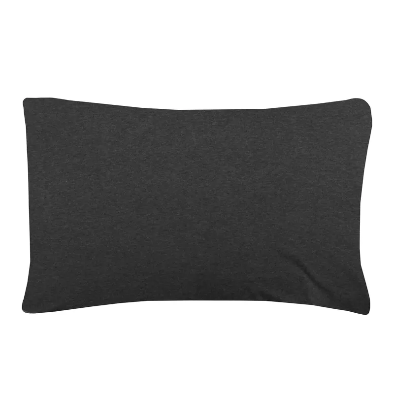 Smart Living Jersey Melange Polycotton Luxury Fitted Bedsheet or Pillowcase Pair in Charcoal Size: King Fitted Charcoal King Fitted