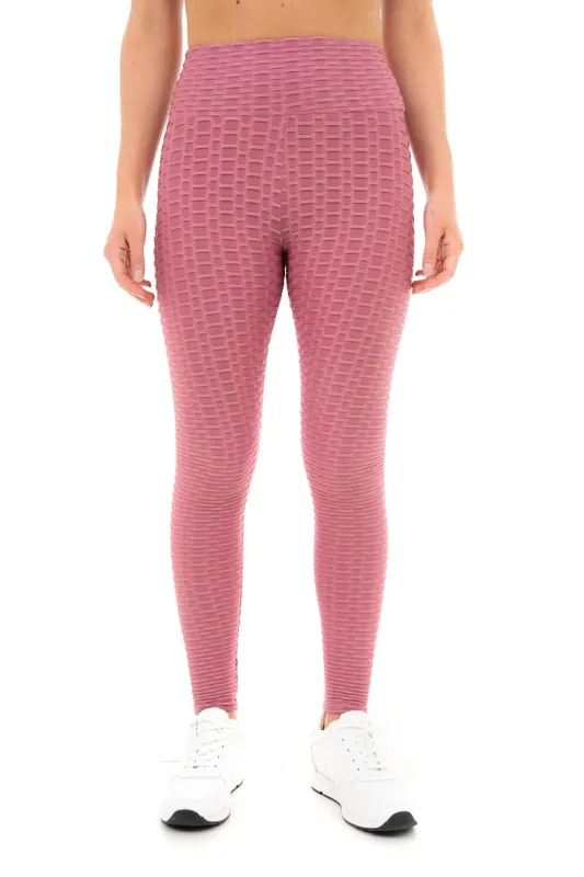 Smart Living Women's Comfortable & Versatile Honeycomb Waffle Leggings in Pink Size: Small Pink S