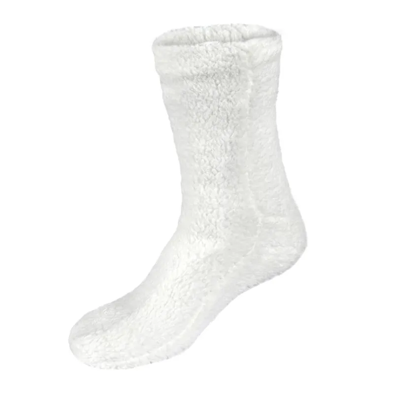 Smart Living Women's Fluffy Teddy Fleece Socks in Cream Size: Medium/Large - Cream