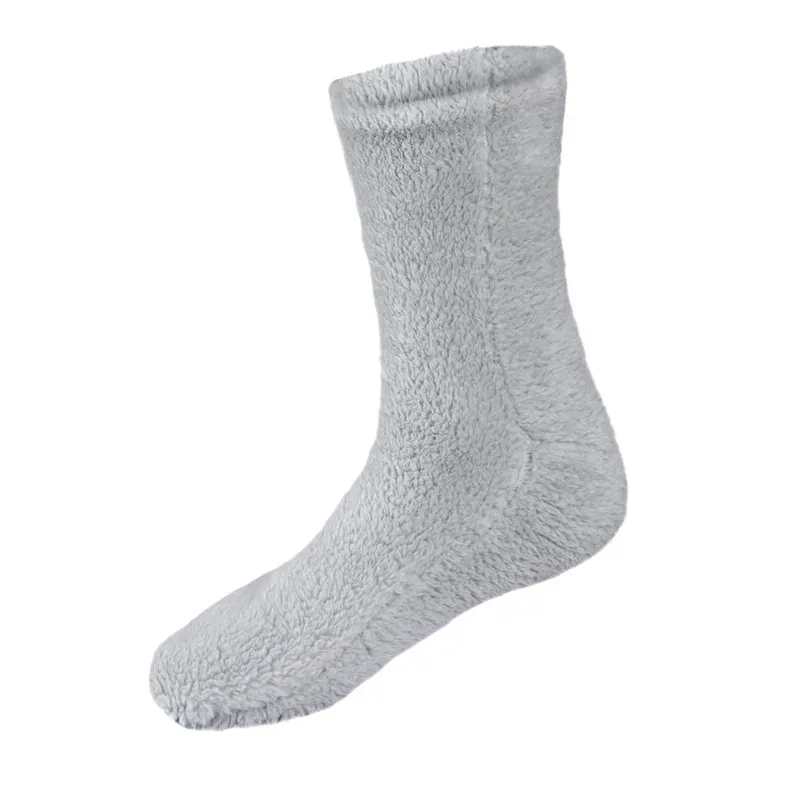 Smart Living Women's Fluffy Teddy Fleece Socks in Grey Size: Medium/Large - Grey