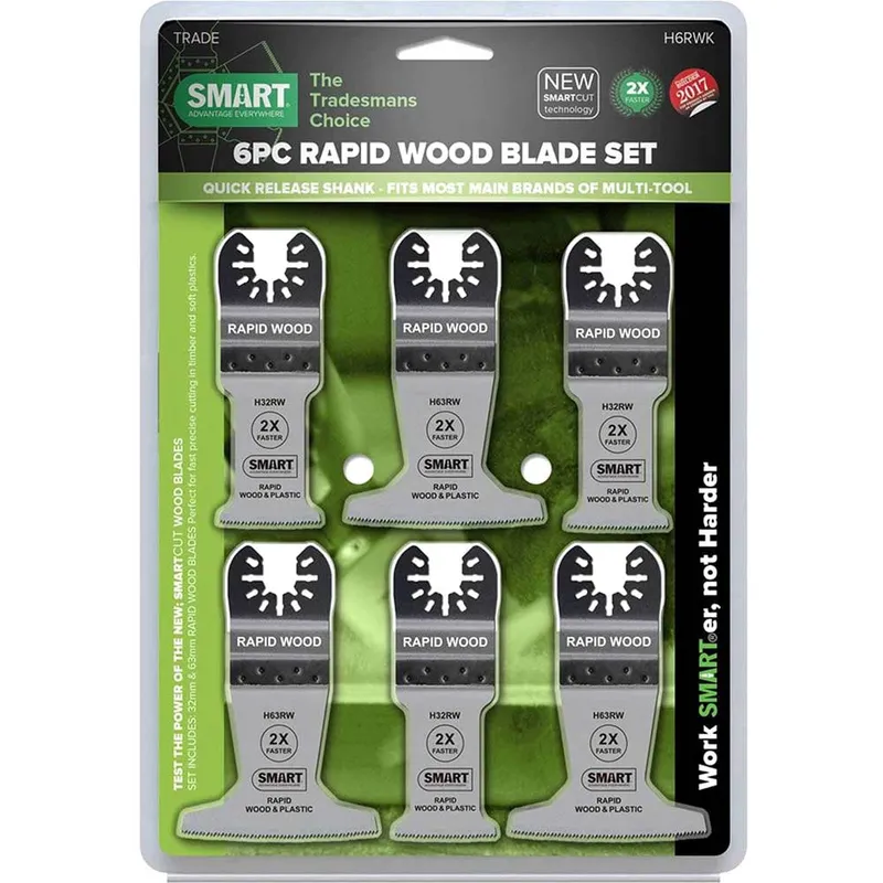Smart Multitool Blades Smart 6 Piece Trade Rapid Ois Oscillating Multi Tool Wood Blade Set
