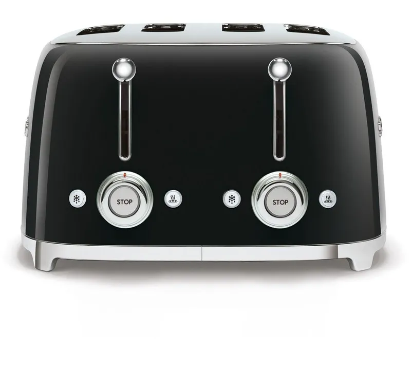 Smeg 50's Retro Style TSF03BLUK 4-Slice Toaster - Black