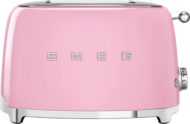 Smeg 50's Retro TSF01PKUK 2 Slice Toaster - Pink