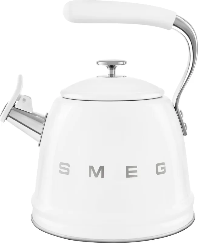 Smeg 50's Retro Style WKF01 Whistling Stove Top Kettle - White
