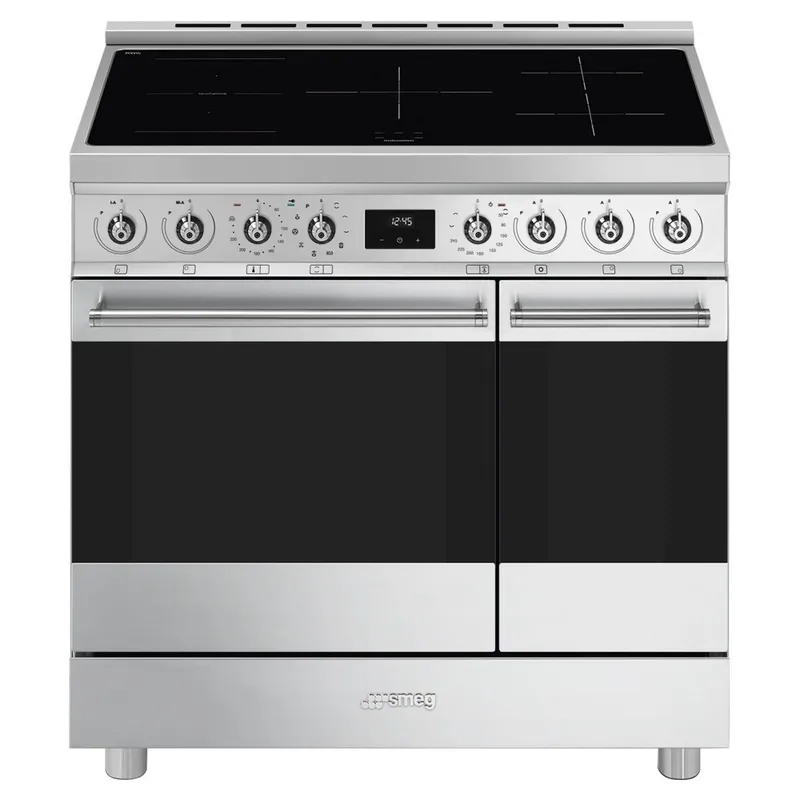 Smeg C92IPX2 90cm Classic Pyrolytic Induction Range Cooker - Stainless Steel