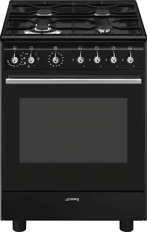 Smeg CX61GMBL 60cm Concert Freestanding Dual Fuel Cooker - Black