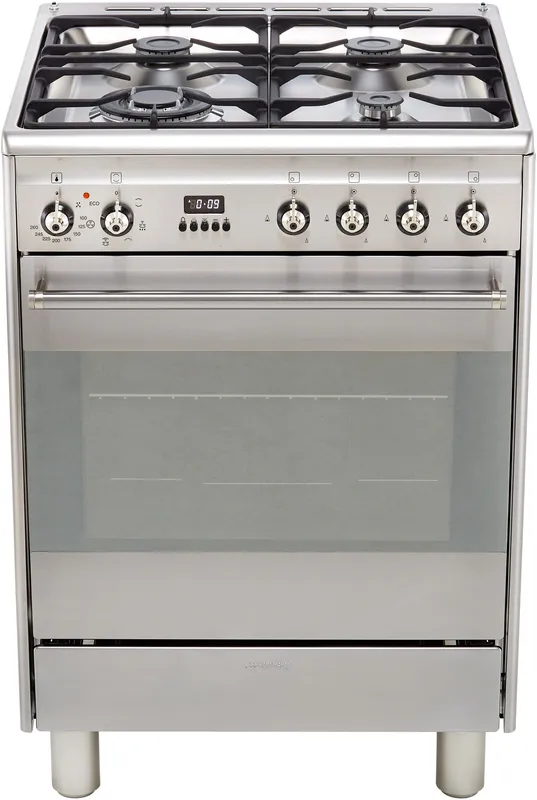 Smeg Concert SUK61MX9 60cm Wide Single Oven Dual Fuel Cooker - Stainless Steel - A Rated, Stainless Steel