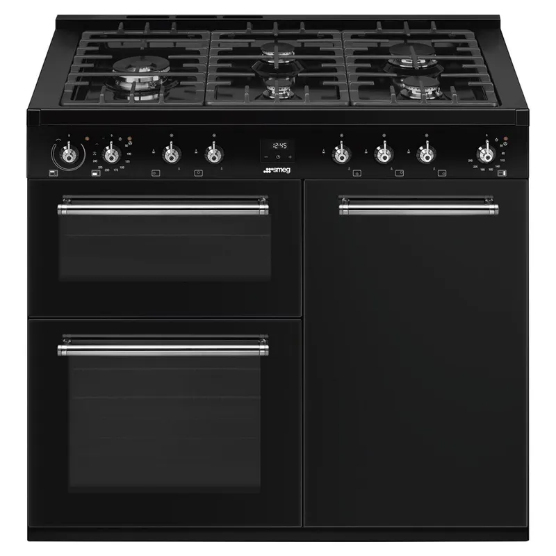 Smeg CX103GMBL 100cm Concert Dual Fuel Range Cooker - Black