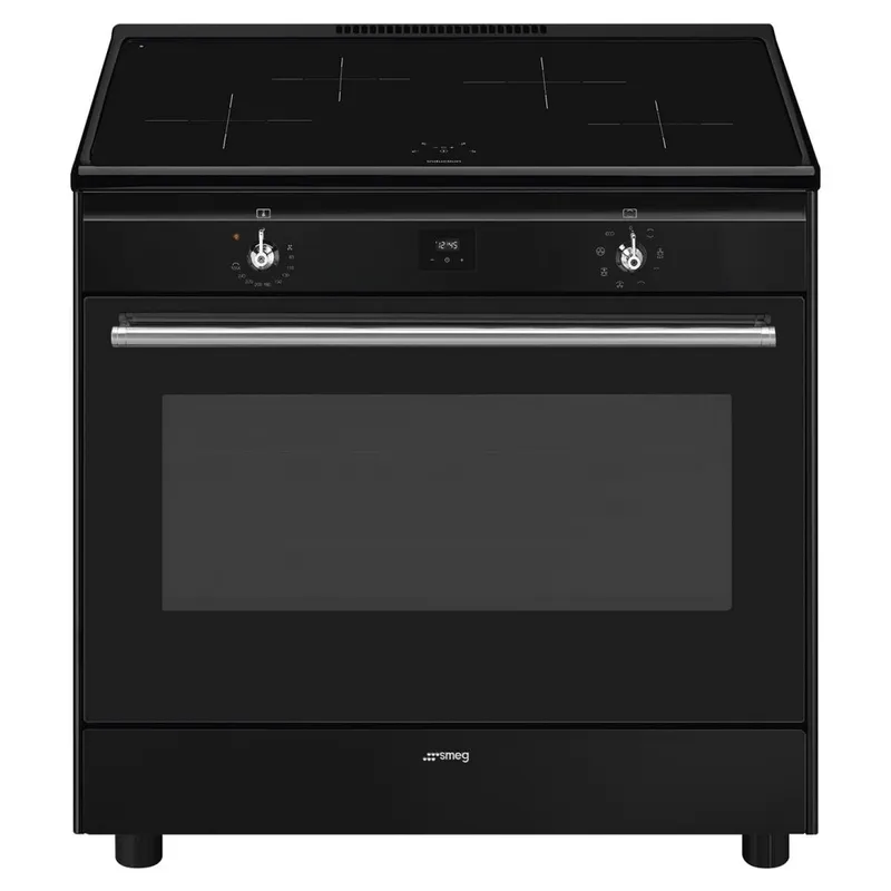 Smeg CX91IMBL 90cm Classic Single Cavity Induction Range Cooker - Black