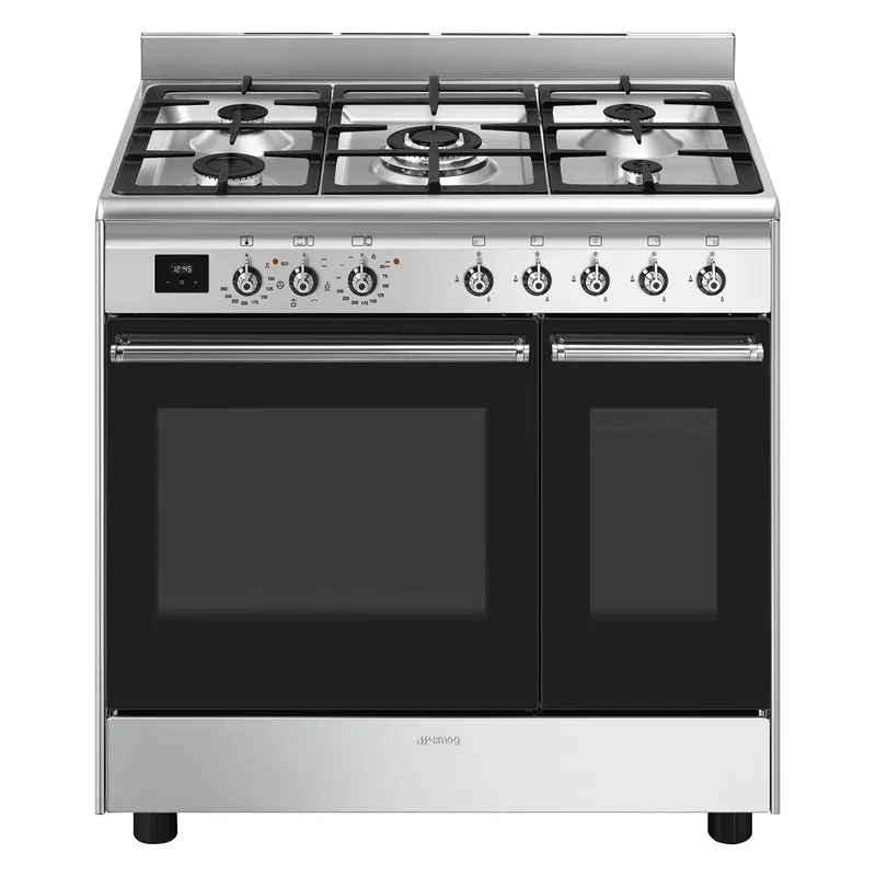 Smeg CX92GM 90cm Concert Dual Fuel Range Cooker - Stainless Steel