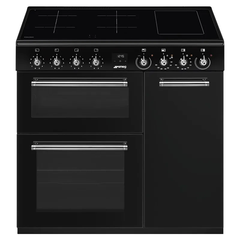 Smeg CX93IMBL 90cm Classic Induction Range Cooker - Black