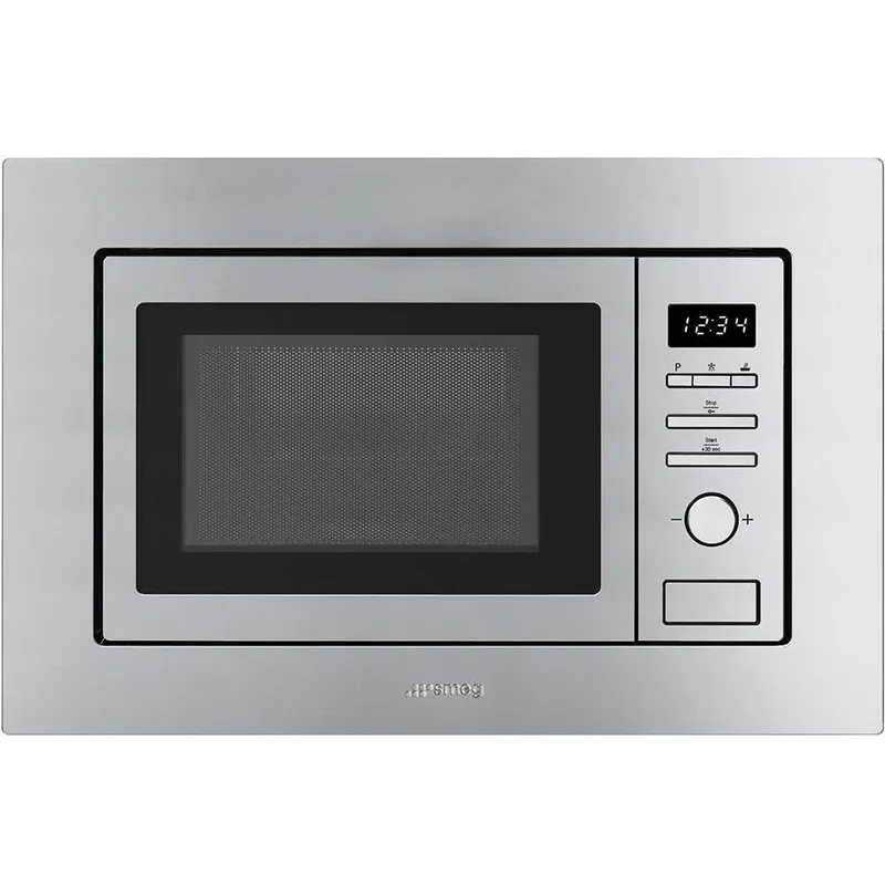 Smeg FMI017X Classic Built In Microwave & Grill For Wall Unit - Stainless Steel