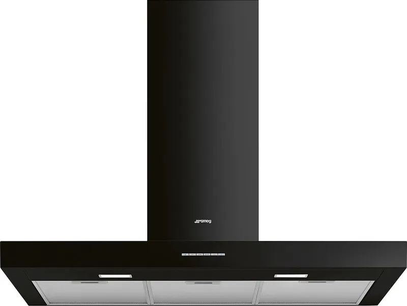 Smeg KBT900BL 90cm Chimney Cooker Hood - Black