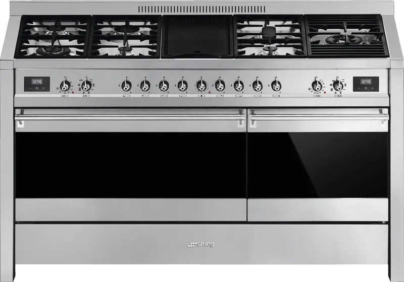 Smeg Opera A5-81 Dual Fuel Range Cooker with Gas Hob - Stainless Steel - A/A Rated, Stainless Steel