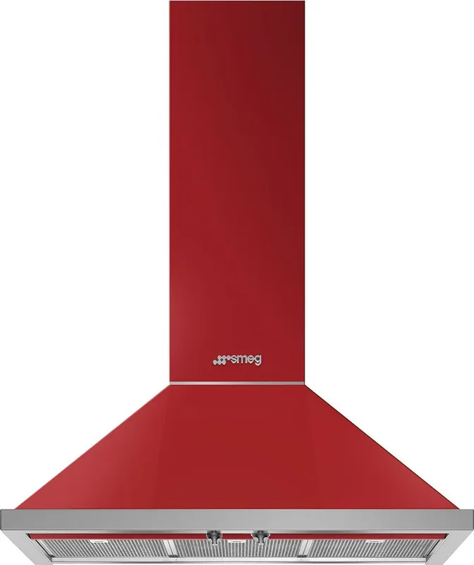 Smeg Portofino KPF9RD 90cm Chimney Cooker Hood - Red