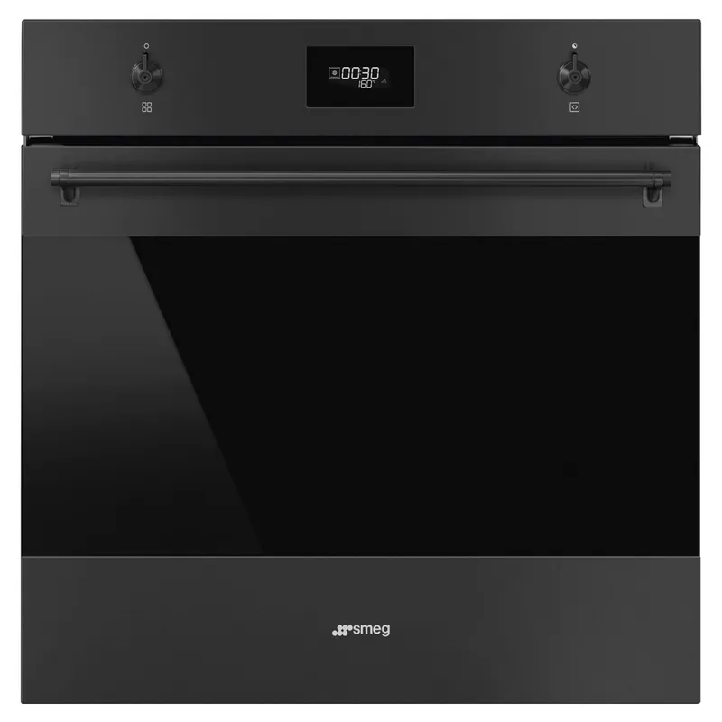 Smeg SFP6301TVN Classic Pyrolytic Multifunction Single Oven - Matte Black