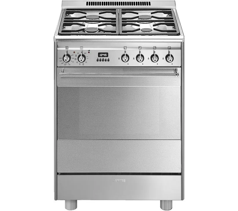 Smeg SUK61PX8 60 cm Dual Fuel Cooker - Stainless Steel
