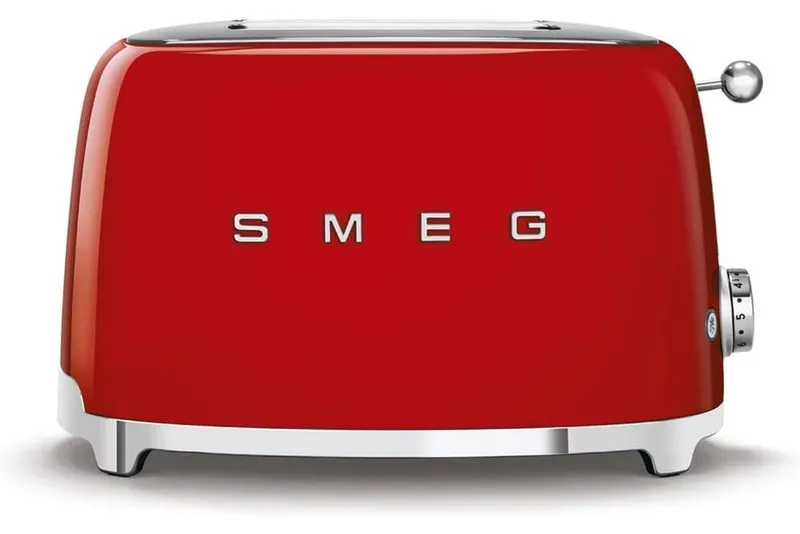 Smeg Unisex TSF01 Retro 2 Slice Toaster in Red Red female