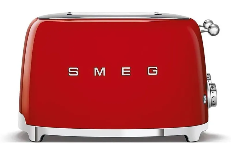 Smeg Unisex TSF03 Retro 4-Slice Toaster in Red Red female