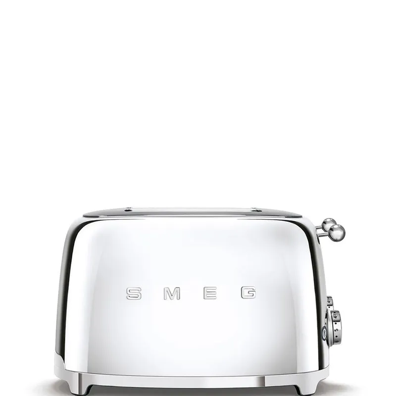 Smeg TSF03 Retro 4-Slice Toaster in Silver - Silver