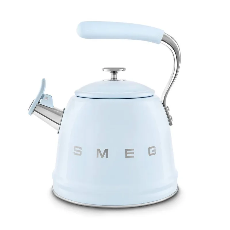 Smeg WKF01 Retro Stovetop Whistling Kettle in Pale Blue - Pale Blue