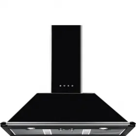 Smeg KT100BLE 100cm Victoria Chimney Hood With Rail - Black