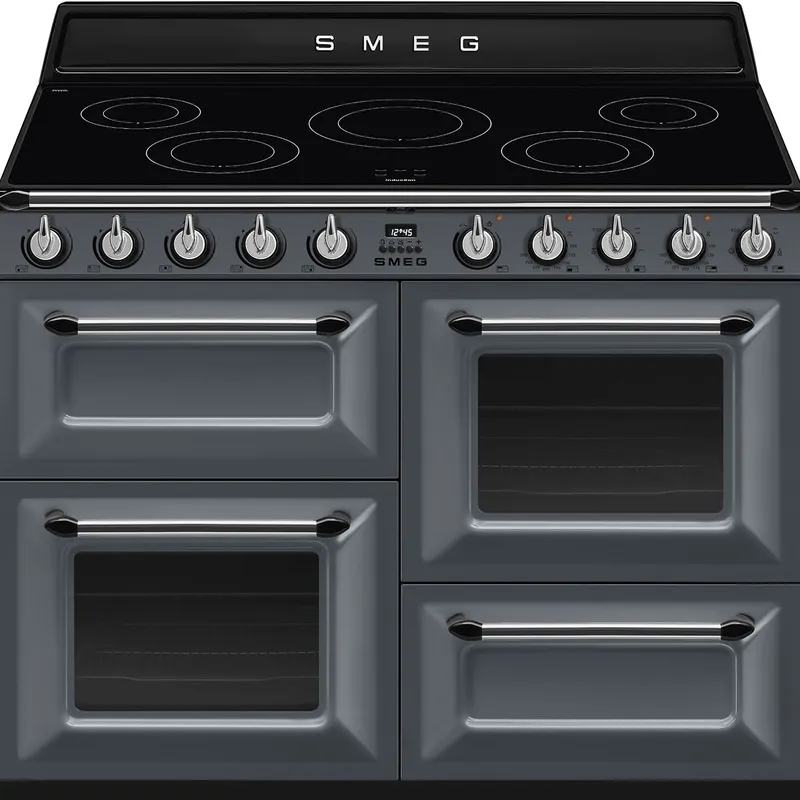 Smeg Victoria TR4110IGR2 110cm Wide Grey Induction Freestanding Range Cooker