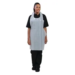 Smith Bateson Disposable Polythene Bib Aprons White (100 pack)