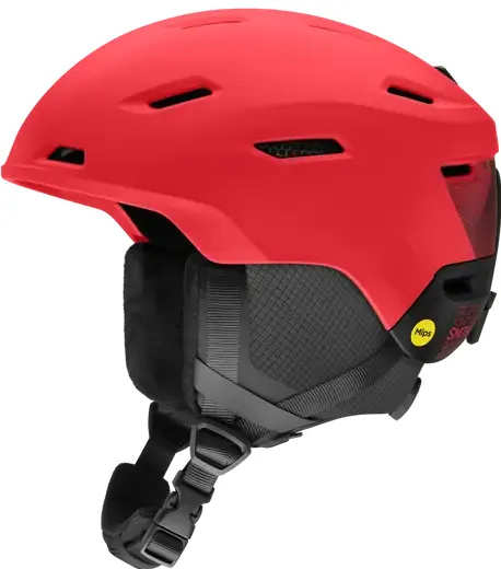 Smith Descend Mips Ski Helmet (Matte Patrol / Black) - Red;Black - Size: Small