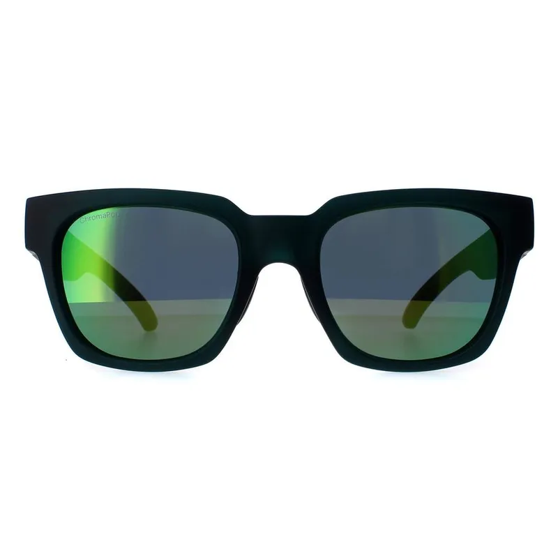 Smith Unisex Square Matte Green Green Mirror Comstock Sunglasses - Green