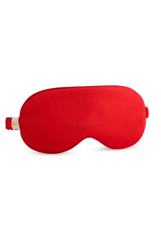 Smug Satin Sleep Mask in Red - Red