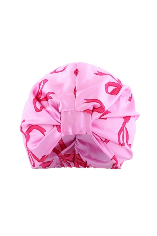 Smug Women's Satin Sleep Turban in Pink - Pink