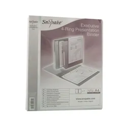 Snopake Executive Presentation 4D-Ring A4 Binder Clear