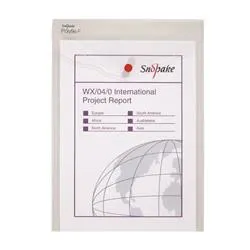 Snopake Polyfile P File Wallet Portrait A4 Clear (5 Pack) 13263